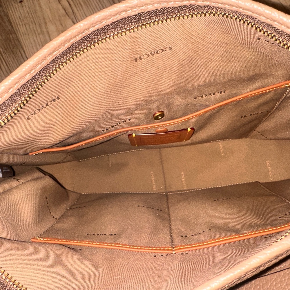 Coach Cary Shoulder Bag in Dark Stone - Picture 10 of 12